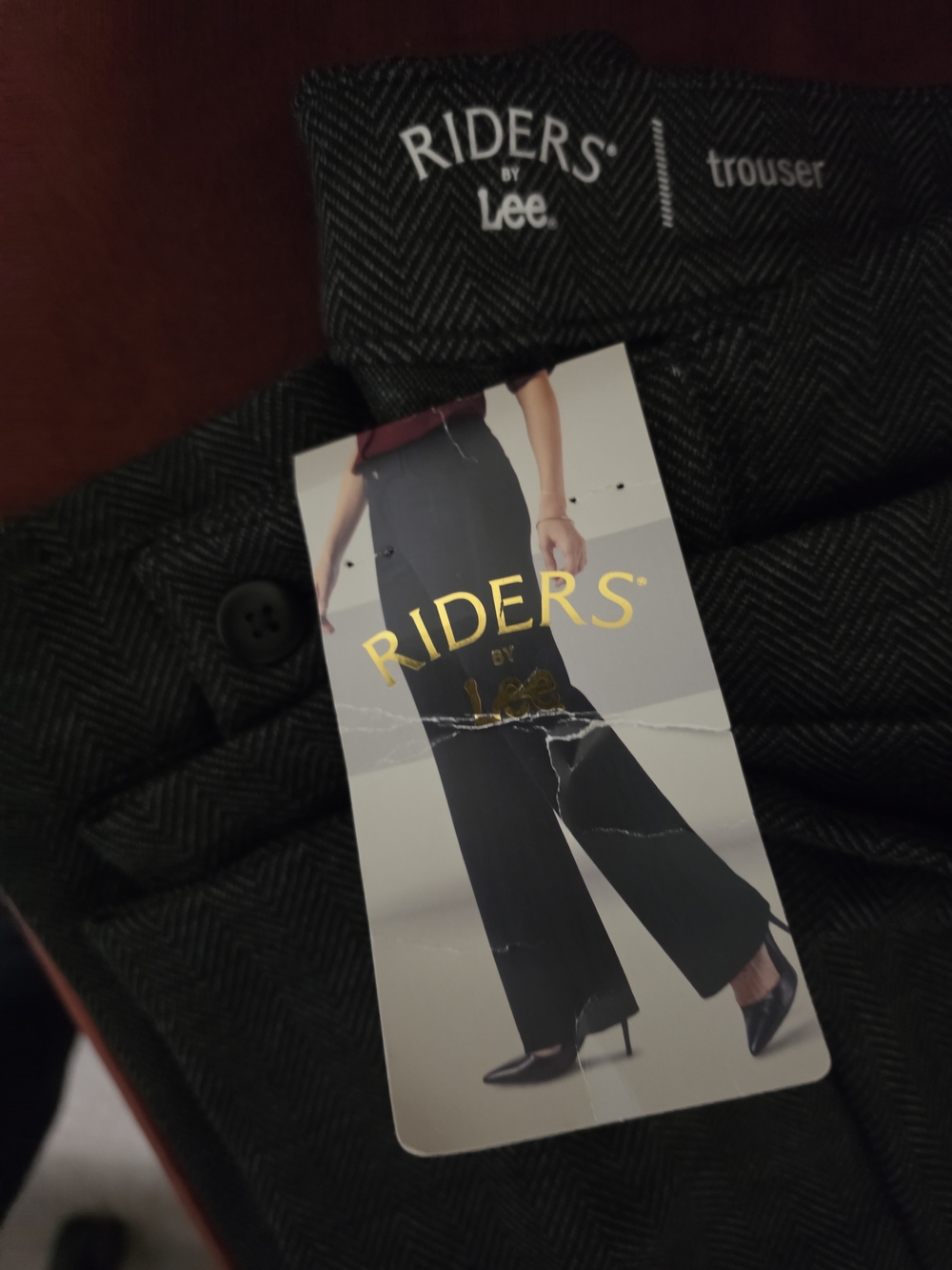 Lee Riders Kids Black Herringbone Trousers - Picture 4 of 5